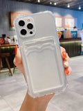 Silicone Transparent case with card holder