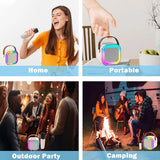 Mini Bluetooth Speaker and Mic with LED Lights