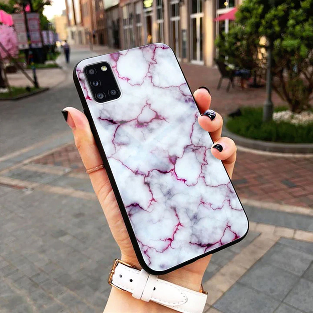 White Marble Trending Designs Premium Glass Case All Models