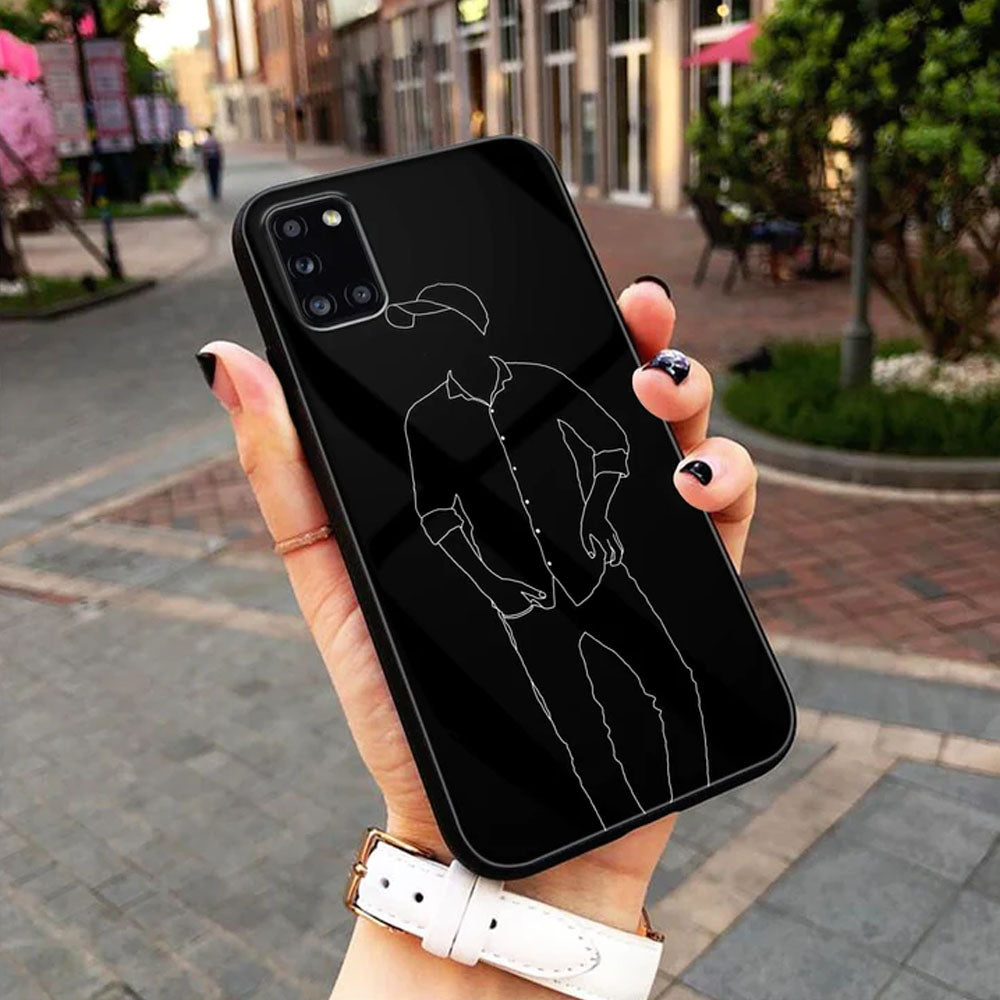 Boy Line Art Series - HQ Ultra Shine Premium Glass Phone Case All Models