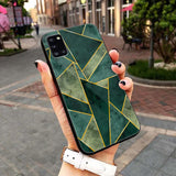 Geometric Marble Premium Glass Phone Case All Models