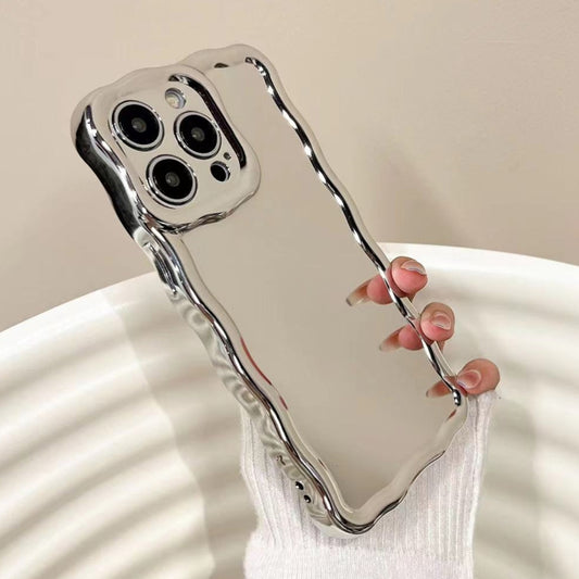 Electroplated Mirror Curly Silicone Phone Case